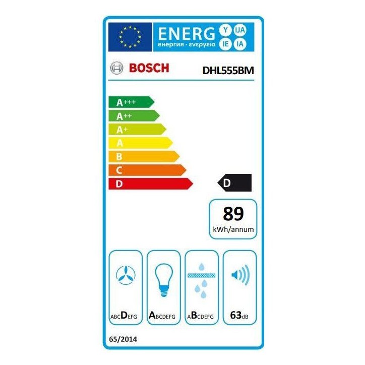 Groupe filtrant 53 cm - Bosch Serie 4 - metalLook - H 21,5 x L 50 x P 35 cm - 3 niveaux - 63 dB - classe energie D