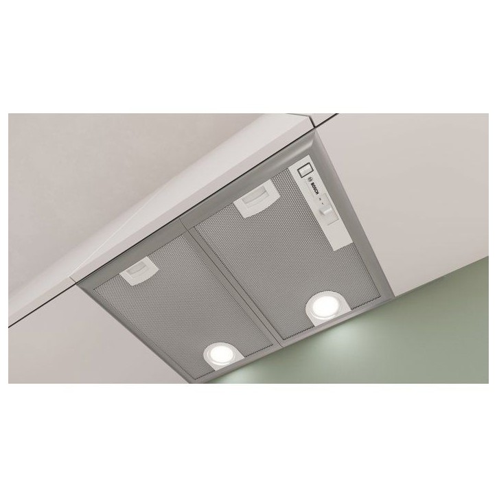 Groupe filtrant 53 cm - Bosch Serie 4 - metalLook - H 21,5 x L 50 x P 35 cm - 3 niveaux - 63 dB - classe energie D