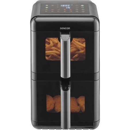 Friteuse a air chaud double panier Sencor SFR 1250BK - Fonction SyncFi