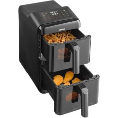 Friteuse a air chaud double panier Sencor SFR 1250BK - Fonction SyncFi
