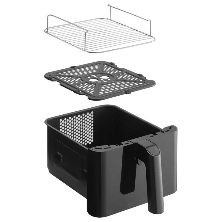 Friteuse a air chaud double panier Sencor SFR 1250BK - Fonction SyncFinish - Sans huile - 10 programmes - 11,6 L - 3000 W - Noir