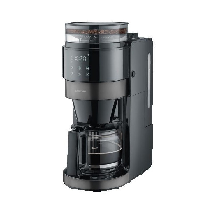 Machine a café filtre avec broyeur - SEVERIN - KA4830 - Technologie Perfect Grind - verseuse verre 8 tasses - Noir/Inox Machine a café filtre avec broyeur - SEVERIN - KA4830 - Technologie Perfect Grind - verseuse verre 8 tasses - Noir/Inox