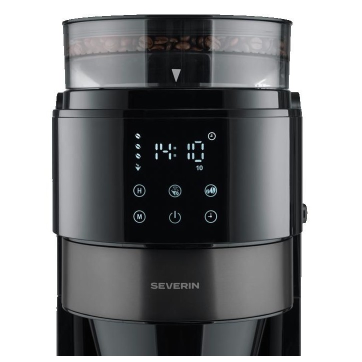 Machine a café filtre avec broyeur - SEVERIN - KA4830 - Technologie Perfect Grind - verseuse verre 8 tasses - Noir/Inox Machine a café filtre avec broyeur - SEVERIN - KA4830 - Technologie Perfect Grind - verseuse verre 8 tasses - Noir/Inox