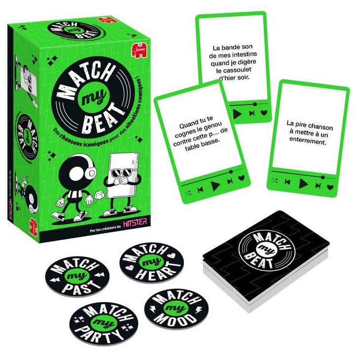 Match My Beat - Jeu d'ambiance - JUMBO - Musique et situations hilarantes Match My Beat - Jeu d'ambiance - JUMBO - Musique et situations hilarantes
