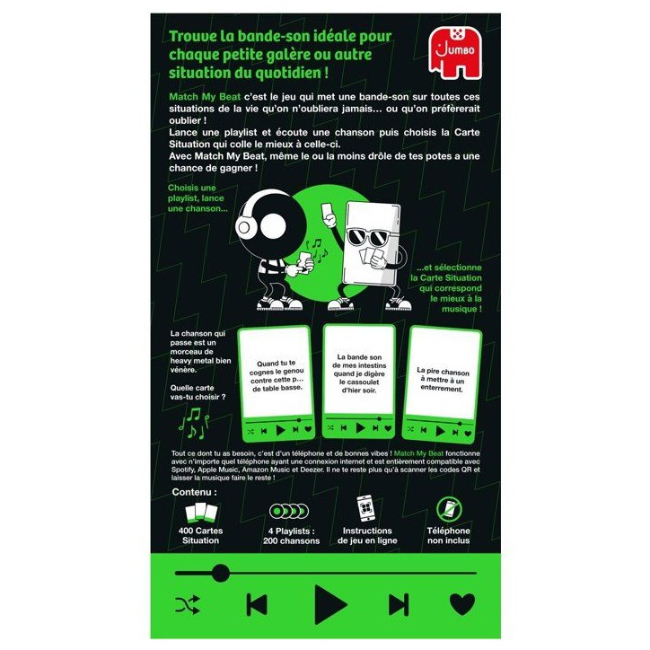 Match My Beat - Jeu d'ambiance - JUMBO - Musique et situations hilarantes Match My Beat - Jeu d'ambiance - JUMBO - Musique et situations hilarantes