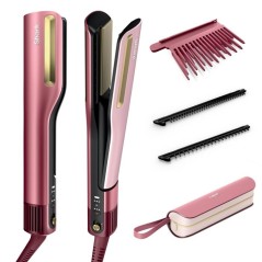 Lisseur et seche-cheveux 2 en 1 - SHARK - SilkiPro HT401EUPK - Rose -