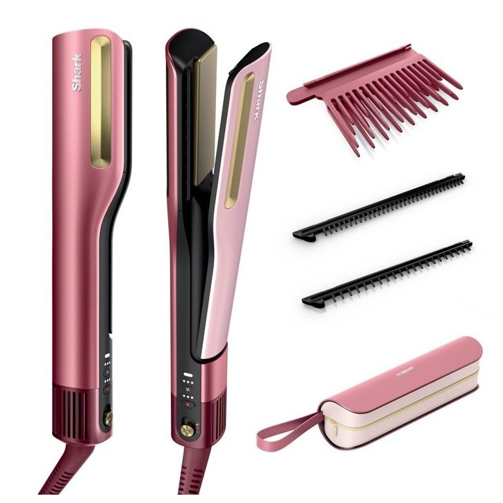 Lisseur et seche-cheveux 2 en 1 - SHARK - SilkiPro HT401EUPK - Rose - 1000W - 3 peignes Silki Lisseur et seche-cheveux 2 en 1 - SHARK - SilkiPro HT401EUPK - Rose - 1000W - 3 peignes Silki