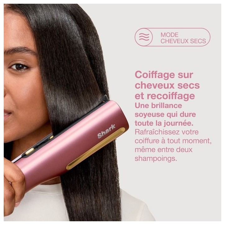 Lisseur et seche-cheveux 2 en 1 - SHARK - SilkiPro HT401EUPK - Rose - 1000W - 3 peignes Silki Lisseur et seche-cheveux 2 en 1 - SHARK - SilkiPro HT401EUPK - Rose - 1000W - 3 peignes Silki