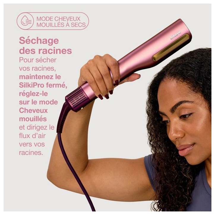 Lisseur et seche-cheveux 2 en 1 - SHARK - SilkiPro HT401EUPK - Rose - 1000W - 3 peignes Silki Lisseur et seche-cheveux 2 en 1 - SHARK - SilkiPro HT401EUPK - Rose - 1000W - 3 peignes Silki
