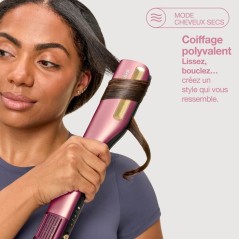 Lisseur et seche-cheveux 2 en 1 - SHARK - SilkiPro HT401EUPK - Rose -