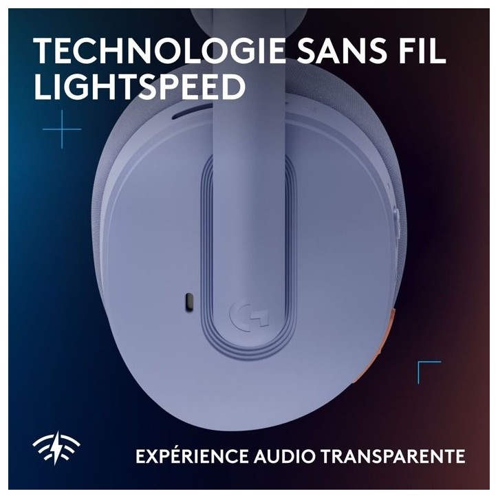 Casque gamer - Sans fil - Logitech G - G325 - Lilas Casque gamer - Sans fil - Logitech G - G325 - Lilas