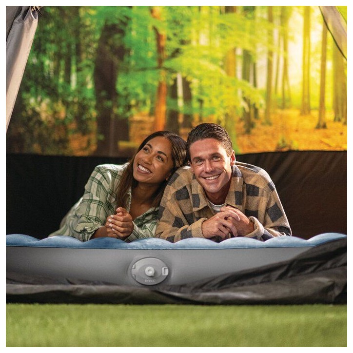Matelas gonflable INTEX - 64189NP - Prestige Downy - 2,03 x 1,52 x 0,25 m - 2 personnes - Intérieur/Extérieur - Pompe recharge