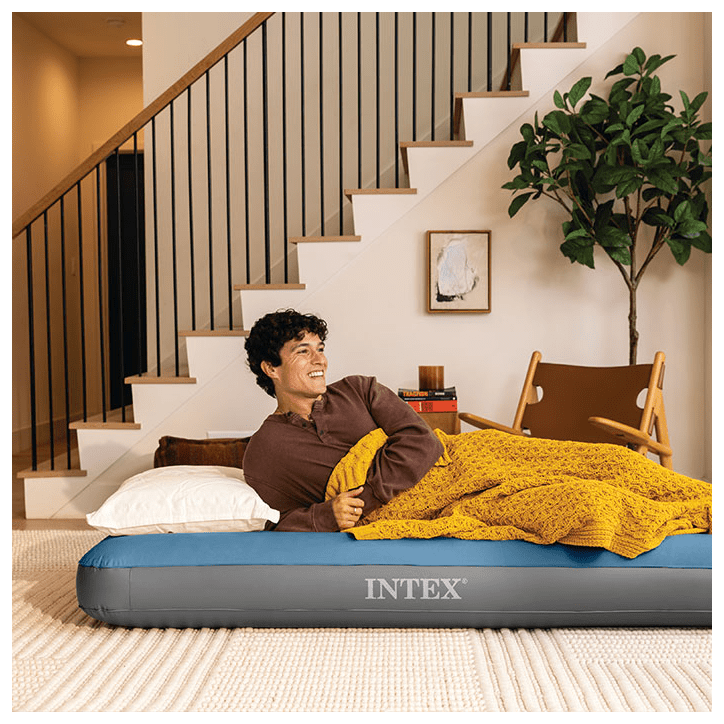 Matelas gonflable INTEX - 64189NP - Prestige Downy - 2,03 x 1,52 x 0,25 m - 2 personnes - Intérieur/Extérieur - Pompe recharge
