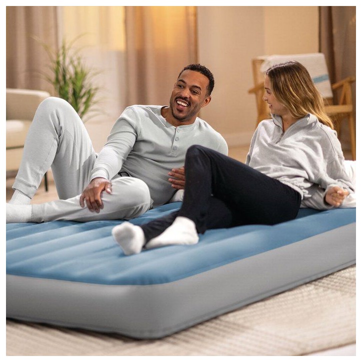 Matelas gonflable INTEX - 64189NP - Prestige Downy - 2,03 x 1,52 x 0,25 m - 2 personnes - Intérieur/Extérieur - Pompe recharge
