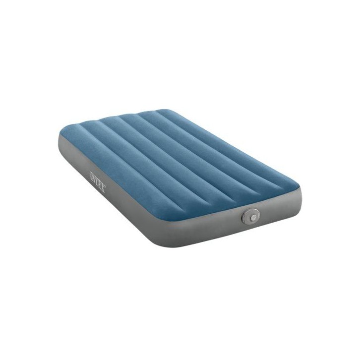 Matelas gonflable INTEX - 64187NP - Prestige Downy - 1,91 x 0,99 x 0,25 m - 1 personne - Intérieur/Extérieur - Pompe rechargea