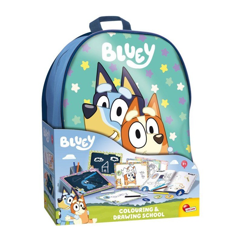 Sac a dos école de dessin et coloriage - LISCIANI - Bluey - Activité