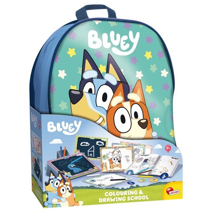 Sac a dos école de dessin et coloriage - LISCIANI - Bluey - Activités éducatives - Ardoises incluses Sac a dos école de dessin et coloriage - LISCIANI - Bluey - Activités éducatives - Ardoises incluses