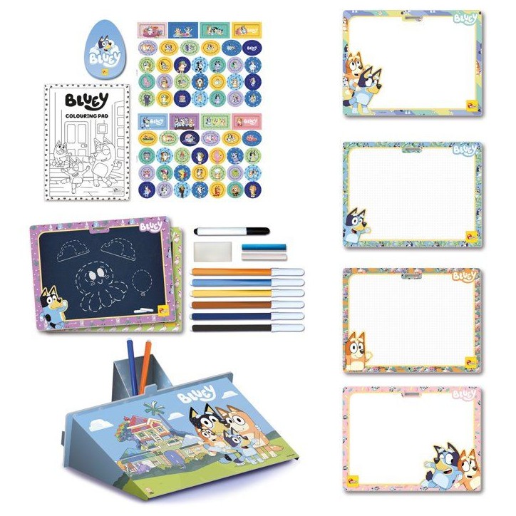 Sac a dos école de dessin et coloriage - LISCIANI - Bluey - Activités éducatives - Ardoises incluses Sac a dos école de dessin et coloriage - LISCIANI - Bluey - Activités éducatives - Ardoises incluses