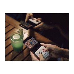 Manette gaming - 8BitDo - FlipPad G Classic Edition - USB-C - Gris clair et bordeaux - Compatible iOS et Android
