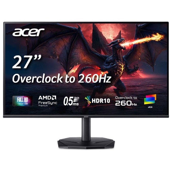 Écran PC Gamer - ACER - 27 - FHD (1920x1080) - 260Hz - IPS - 1ms - KG270W5bmiipx