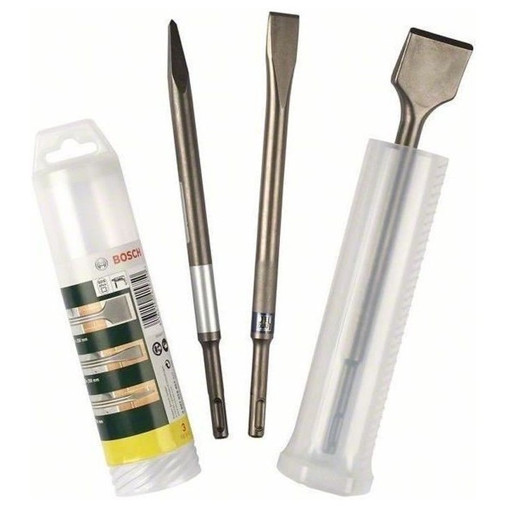 BOSCH Accessoires - Set 3 burins SDS-plus BOSCH Accessoires - Set 3 burins SDS-plus