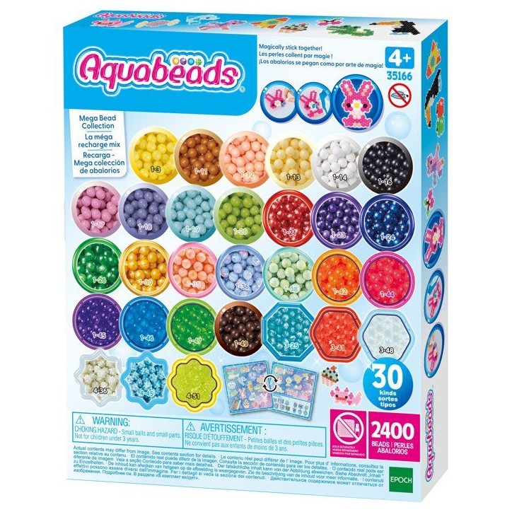 La méga recharge mix - Aquabeads - 35166 - Perles qui collent avec de l'eau, loisir créatif pour enfant La méga recharge mix - Aquabeads - 35166 - Perles qui collent avec de l'eau, loisir créatif pour enfant