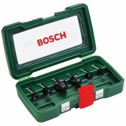 Coffret de 6 fraises au carbure BOSCH - queue de 6mm - pour rainurer e