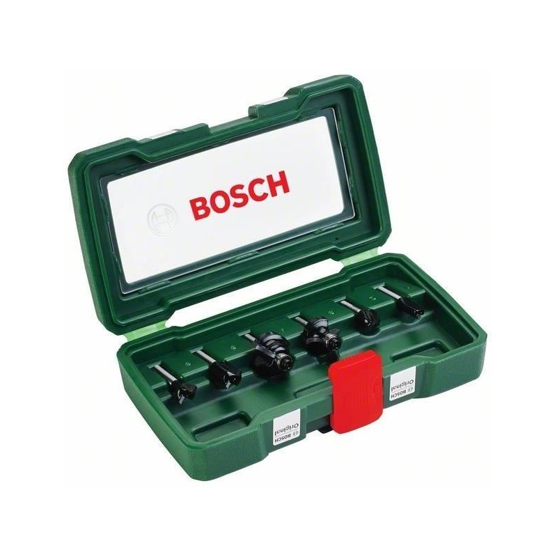 Coffret de 6 fraises au carbure BOSCH - queue de 6mm - pour rainurer e Coffret de 6 fraises au carbure BOSCH - queue de 6mm - pour rainurer e