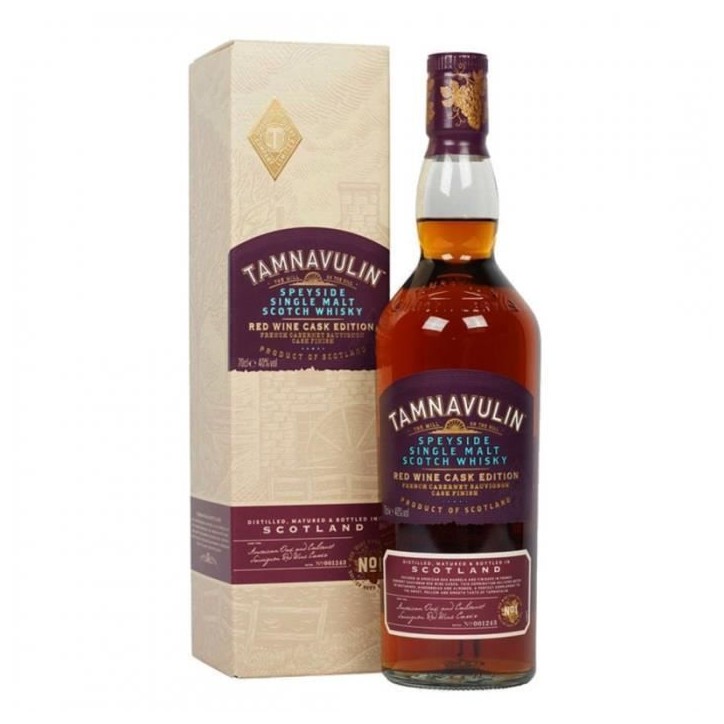 Tamnavulin - Red Wine Cask Edition - Cabernet-Sauvignon - Single Malt Scotch Whisky avec étui 40,0% Vol. - 70cl