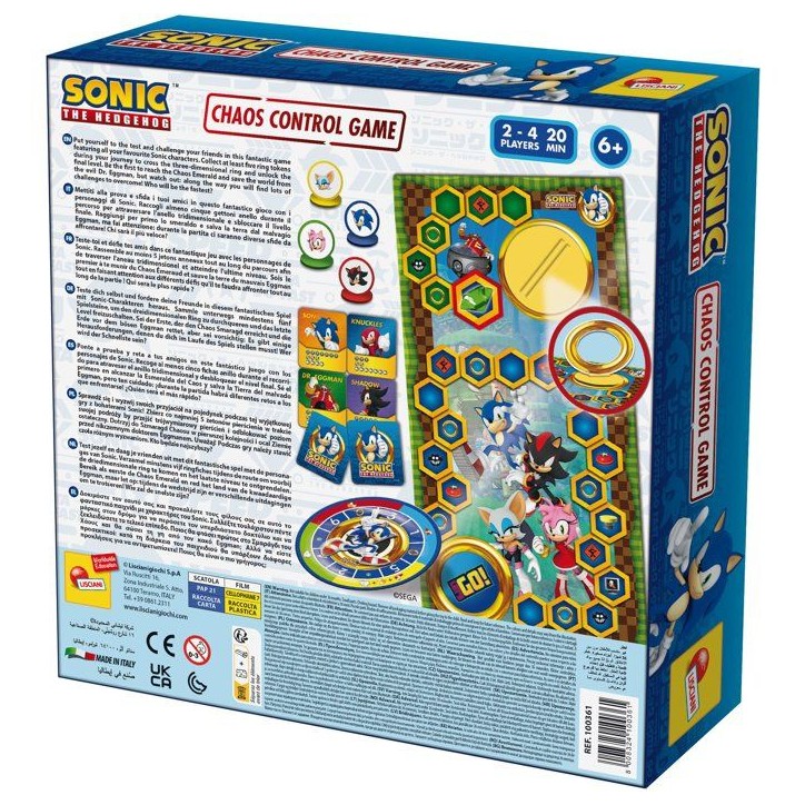 Sonic Contrôle du Chaos - Jeu de société - LISCIANI - Aventure - Univers Sonic