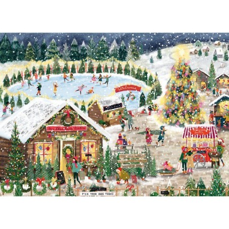 Puzzle - JUMBO - FALCON - Winter village - 1000 pieces - Des 12 ans