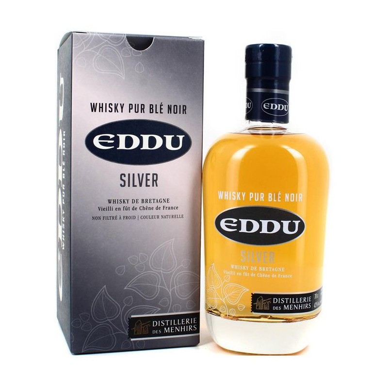 Eddu Silver Whisky Breton avec étui - France - 43% 70cl