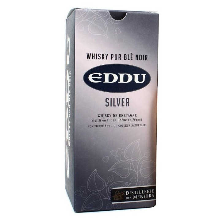 Eddu Silver Whisky Breton avec étui - France - 43% 70cl