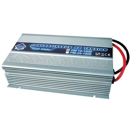 Convertisseur Transformateur de Tension 24/220V 1200W avec Télécomma