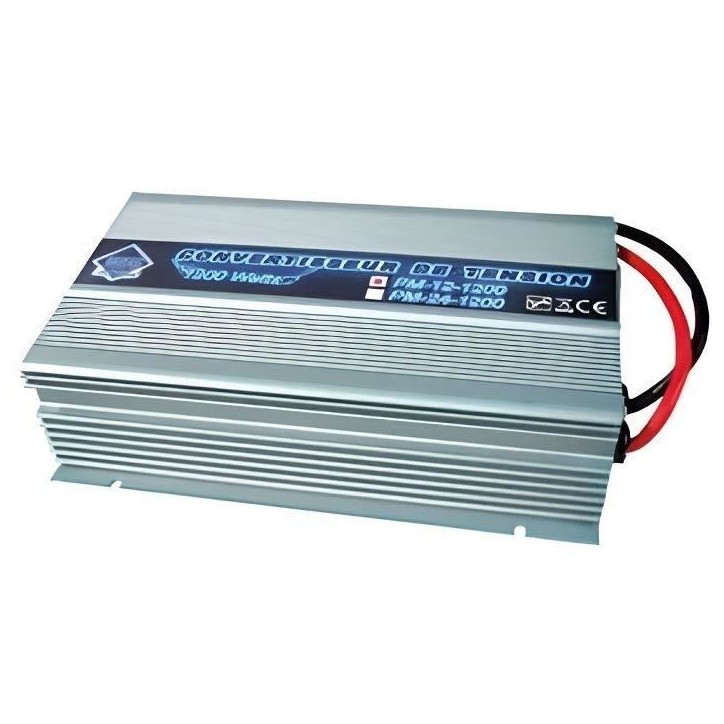 Convertisseur Transformateur de Tension 24/220V 1200W avec Télécommande Convertisseur Transformateur de Tension 24/220V 1200W avec Télécommande