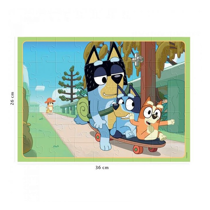 Puzzle 45 p - apres-midi en famille / bluey