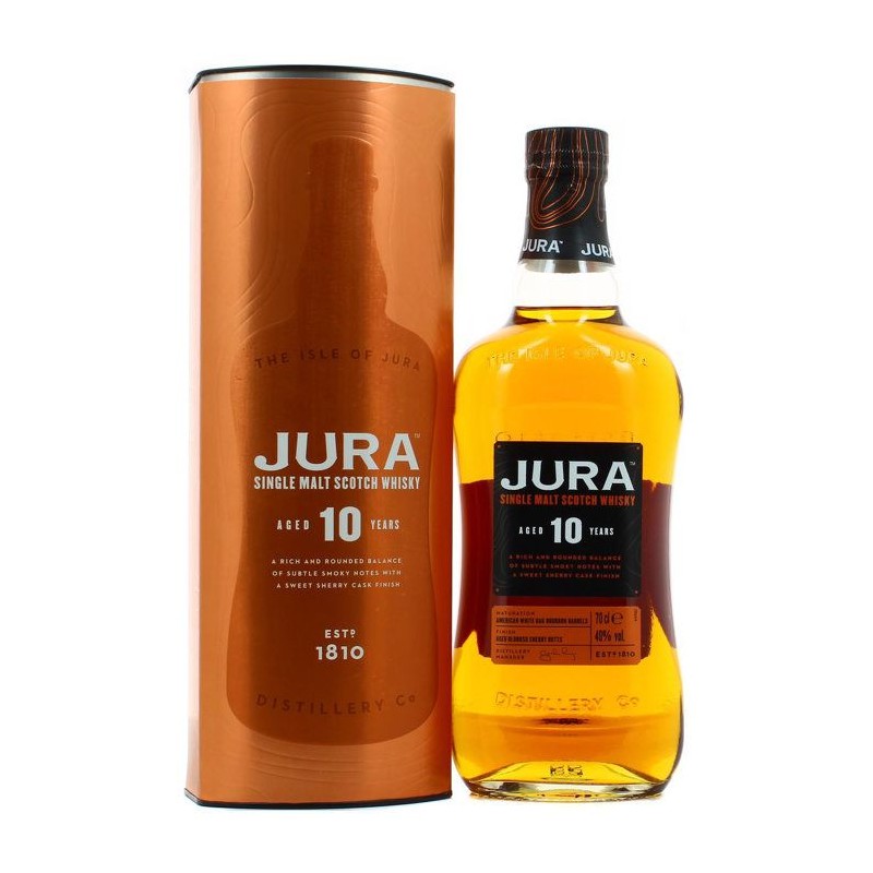 The Isle of Jura - 10 Ans - Single Malt Scotch Whisky avec étui 40,0%