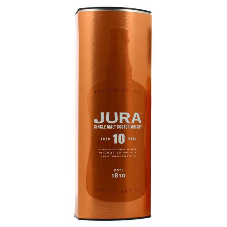 The Isle of Jura - 10 Ans - Single Malt Scotch Whisky avec étui 40,0% Vol. - 70cl
