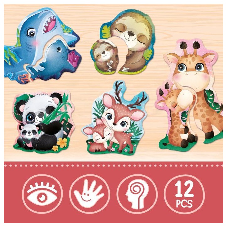 Jouer Apprendre Baby Bébés Animaux Pieces Sensitives - Jeu éducatif tactile - LISCIANI - Associations et toucher Jouer Apprendre Baby Bébés Animaux Pieces Sensitives - Jeu éducatif tactile - LISCIANI - Associations et toucher