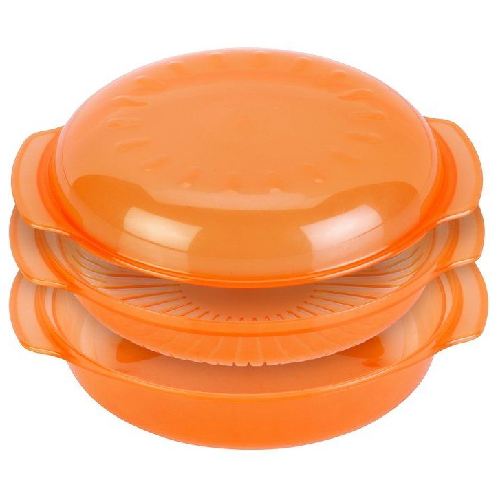 Cuiseur vapeur micro-ondes - WPRO - STM007 - Cuisson saine - Sans matiere grasse - Ø 21,5 cm