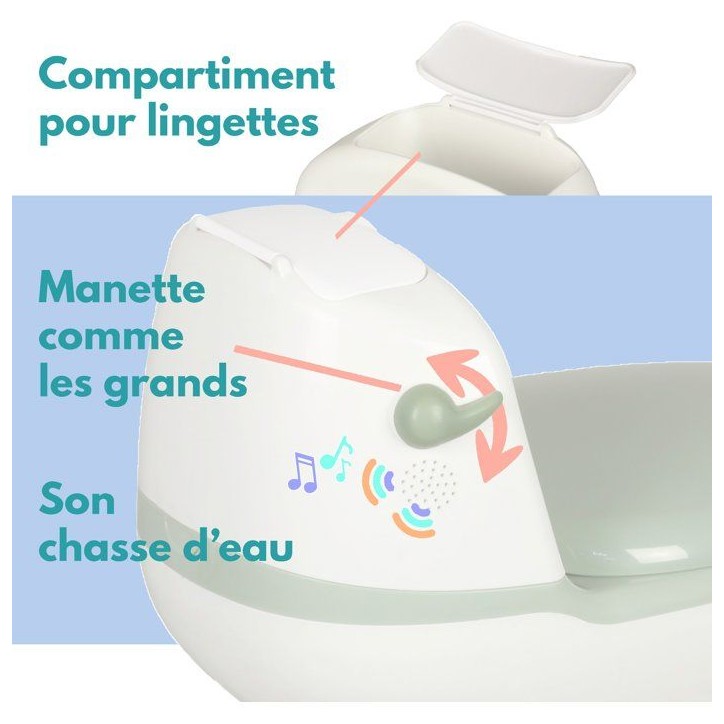 Mini toilettes pour bébé - BAMBISOL - Ourson - Vert Amande Mini toilettes pour bébé - BAMBISOL - Ourson - Vert Amande