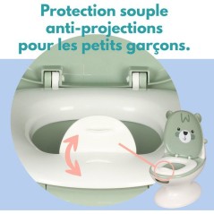 Mini toilettes pour bébé - BAMBISOL - Ourson - Vert Amande