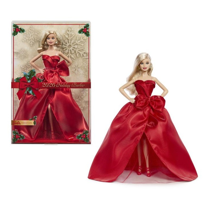 Poupée - BARBIE - Joyeuses Fetes Blonde JJX65 - Édition spéciale - Tenue festive - Collection