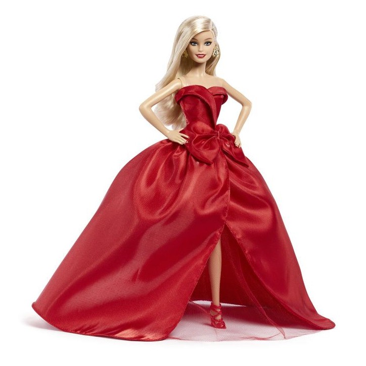 Poupée - BARBIE - Joyeuses Fetes Blonde JJX65 - Édition spéciale - Tenue festive - Collection