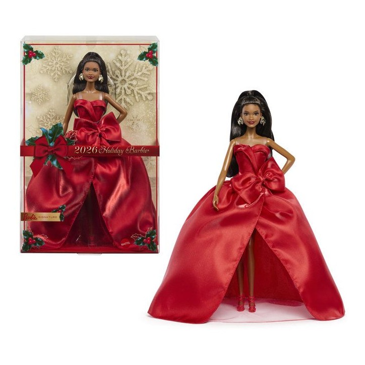 Poupée - BARBIE - Joyeuses Fetes Brune JJX66 - Édition spéciale - Tenue festive - Collection