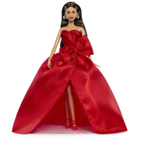 Poupée - BARBIE - Joyeuses Fetes Châtain JJX67 - Édition spéciale - Tenue élégante - Collection