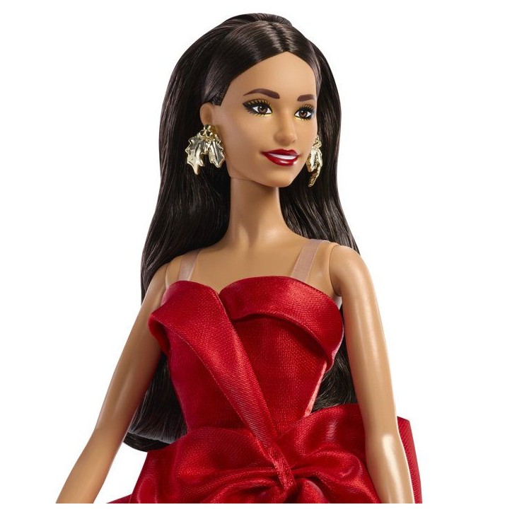 Poupée - BARBIE - Joyeuses Fetes Châtain JJX67 - Édition spéciale - Tenue élégante - Collection