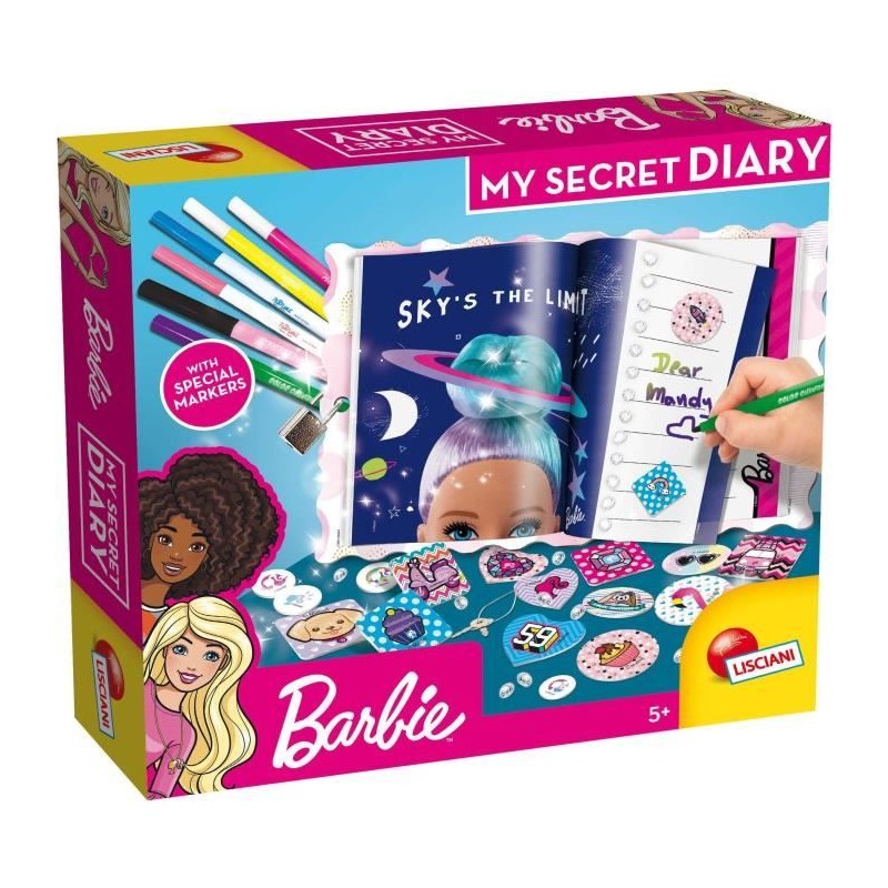Journal Intime - LISCIANIGIOCHI - BARBIE - Pages décorées, cadenas