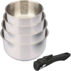 Casseroles - BAUMALU - Comete - Set 4 pieces - 14 a 20 cm - Manche amo