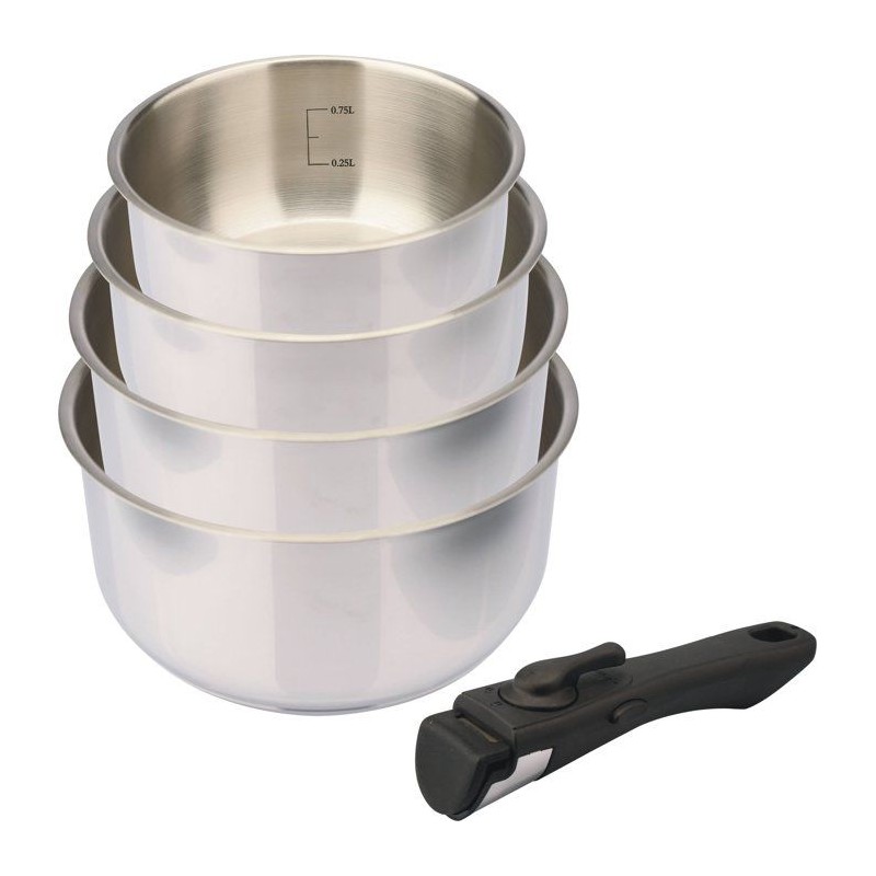 Casseroles - BAUMALU - Comete - Set 4 pieces - 14 a 20 cm - Manche amo